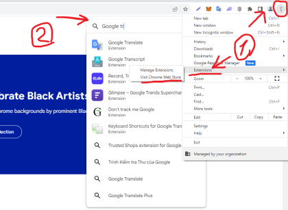 Finden Sie das Add-on für die Seitenübersetzung in Ihrem Browserkatalog